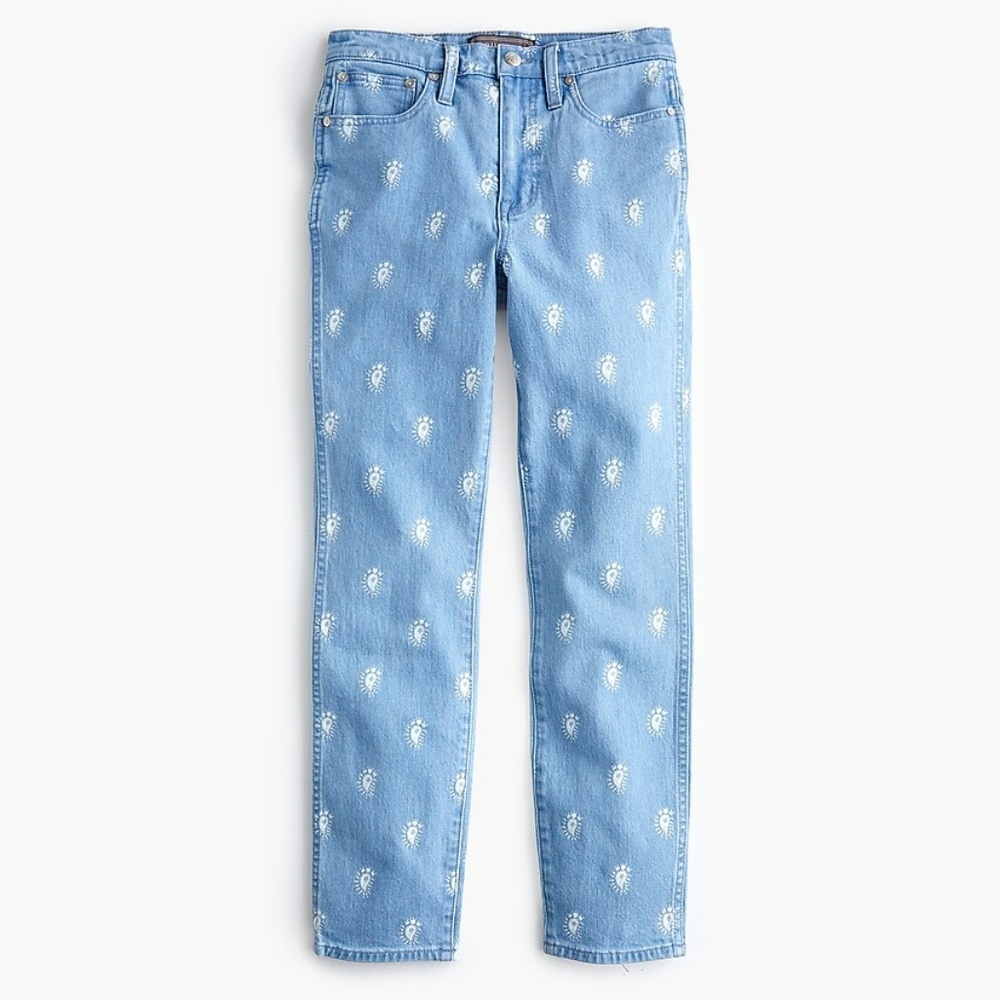 J. Crew Tall Point Sur straight jean in paisley